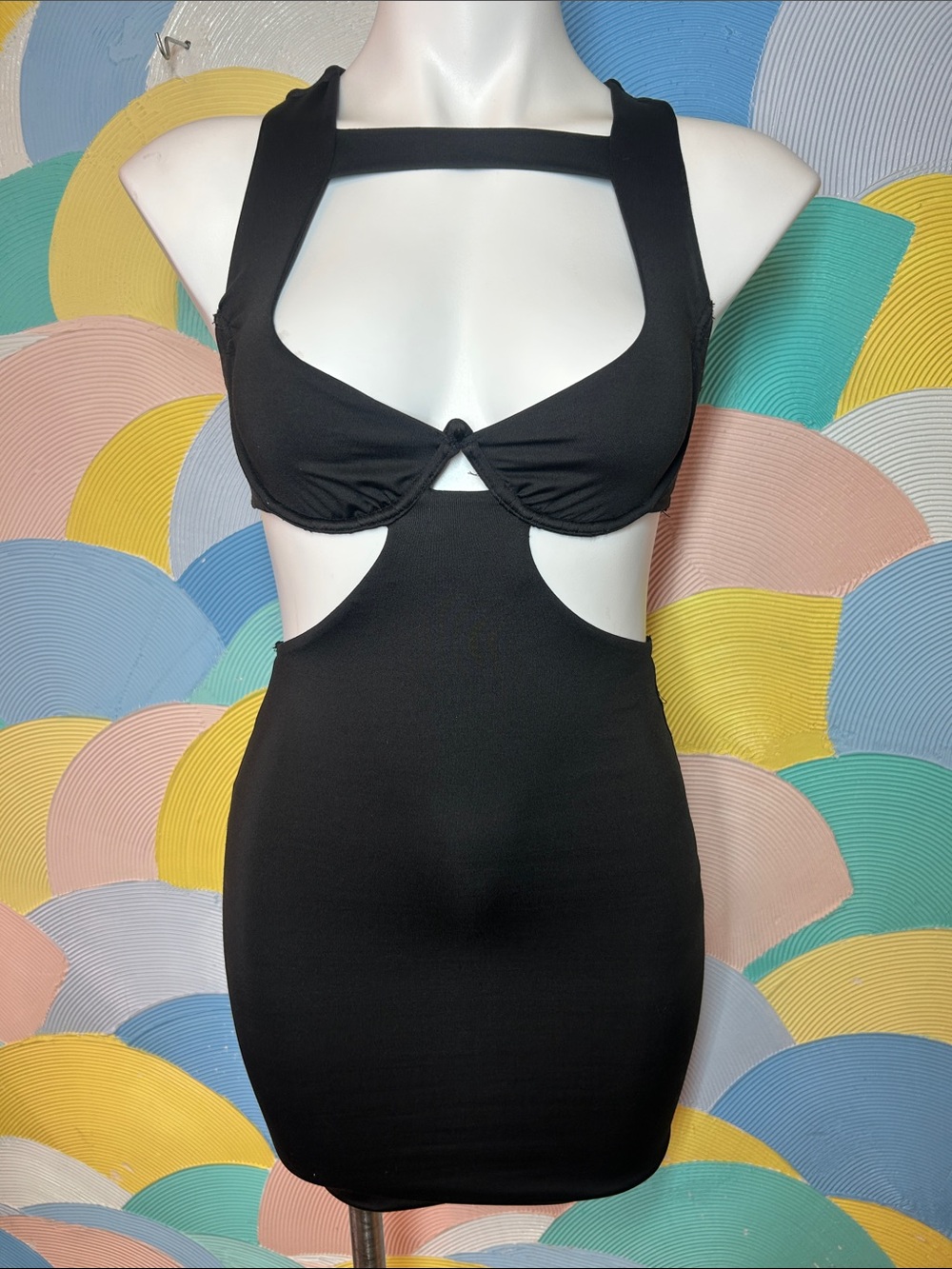 TIC TOC Black Cutout Bodycon Dress - Women's Stylish Evening Wear sz s